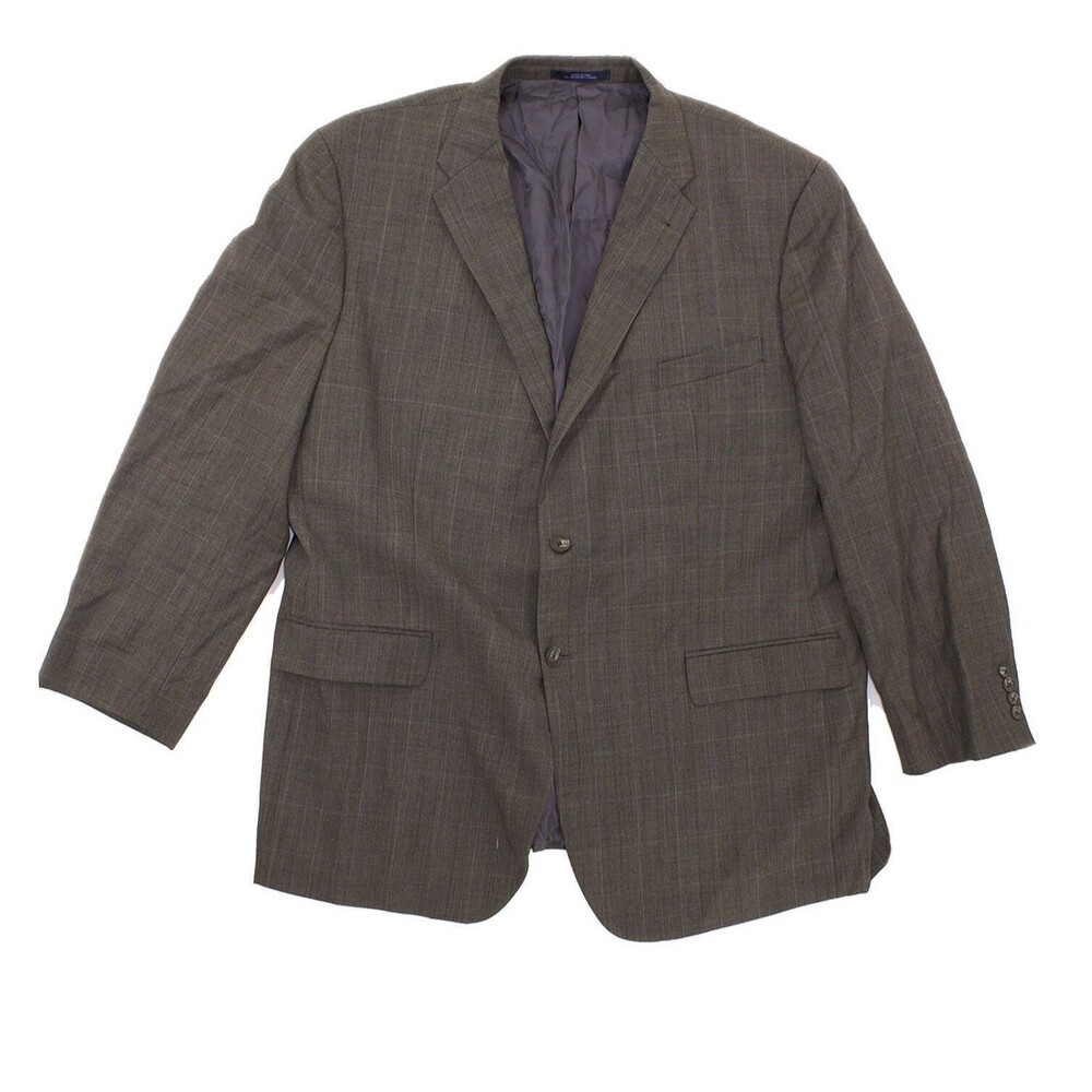 Joseph Abboud Keys Shaft Suit Coat Size 51L/43L Trim Fit Wool Gray EUC B41